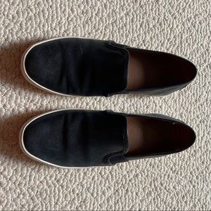 Frye Ivy Black Leather Slip-on Sneakers